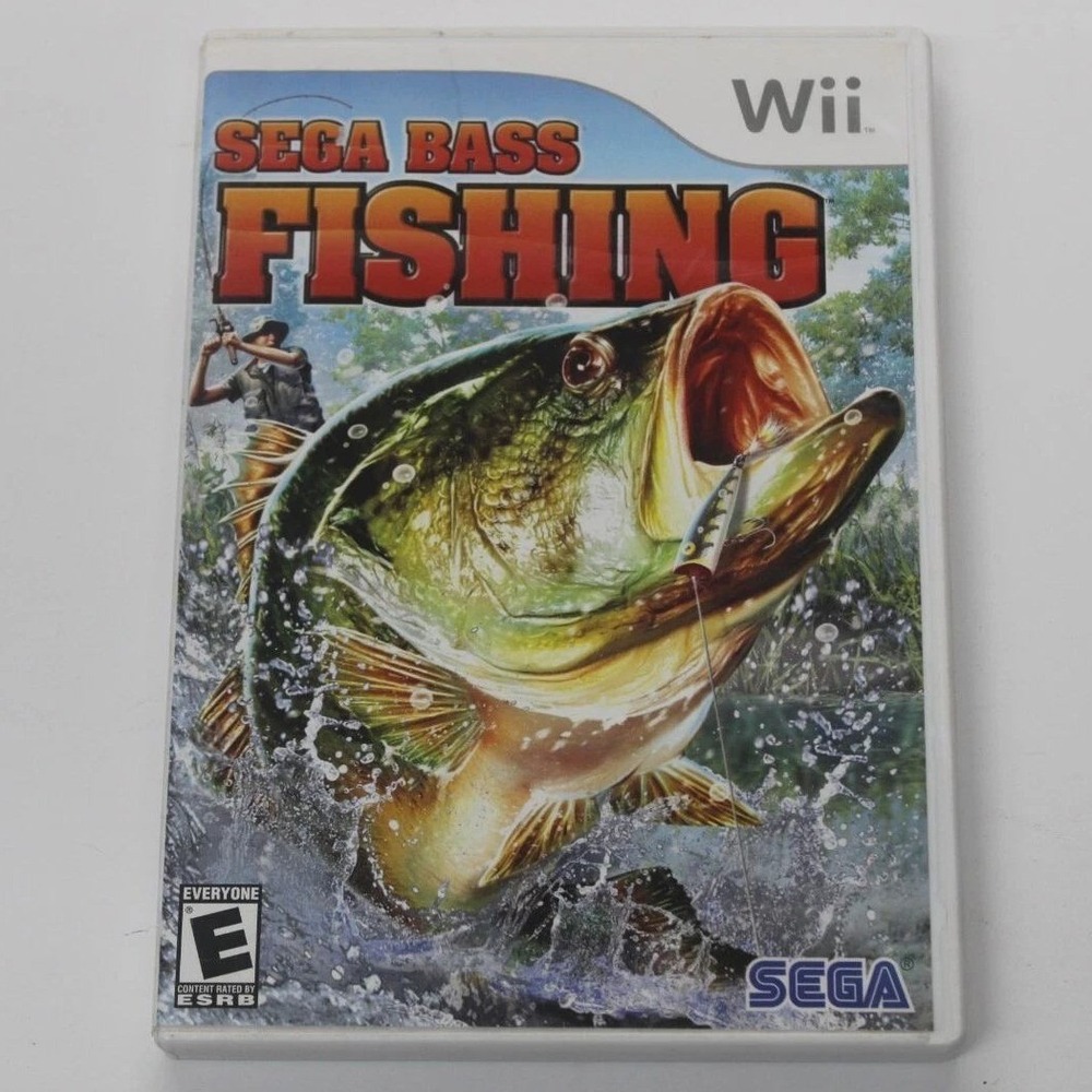 Sega Bass Fishing Nintendo Wii Game CIB Manual RVL P RBTE Arcade Sports Sega